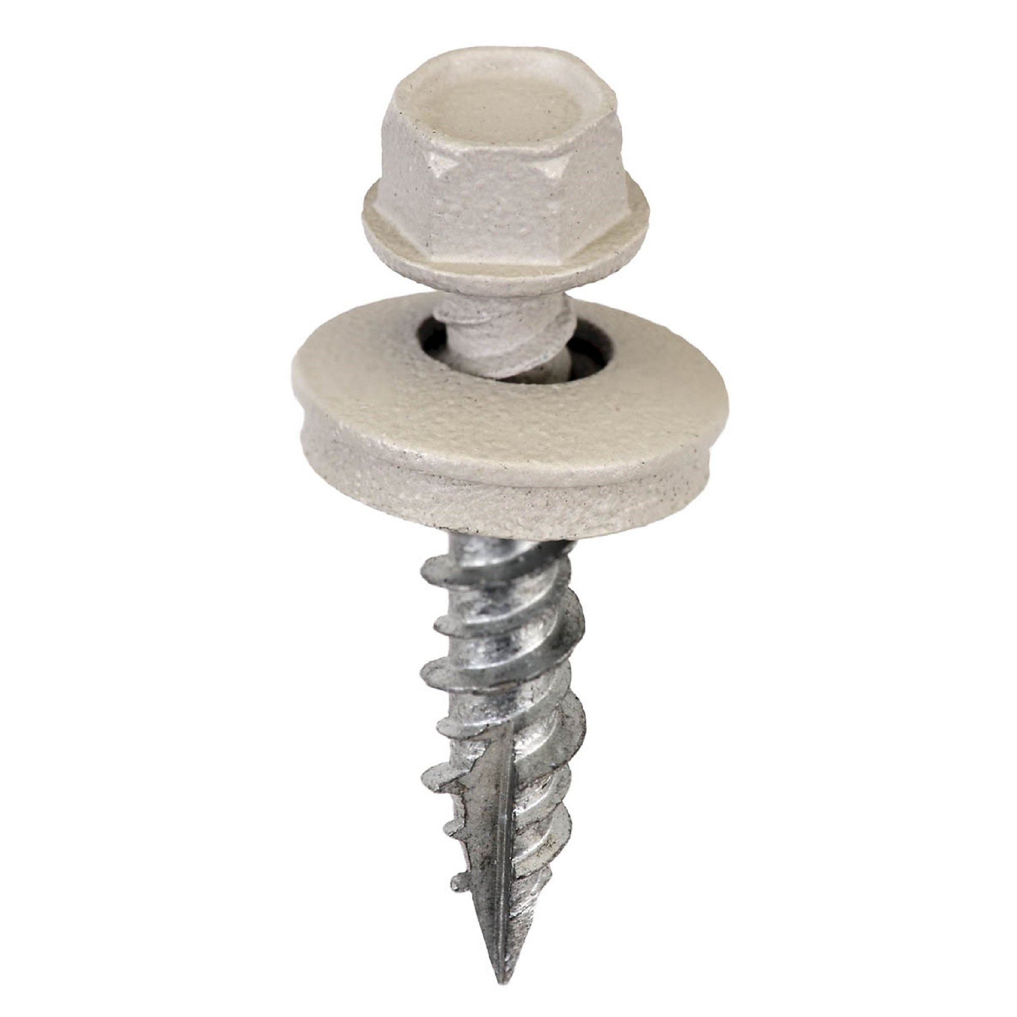 Acorn Hardware Metal-to-Wood Screws — #9 x 1in., 1/4in. Hex Head, Light Gray, 250 Pcs, Model# SW-MW1LG250
